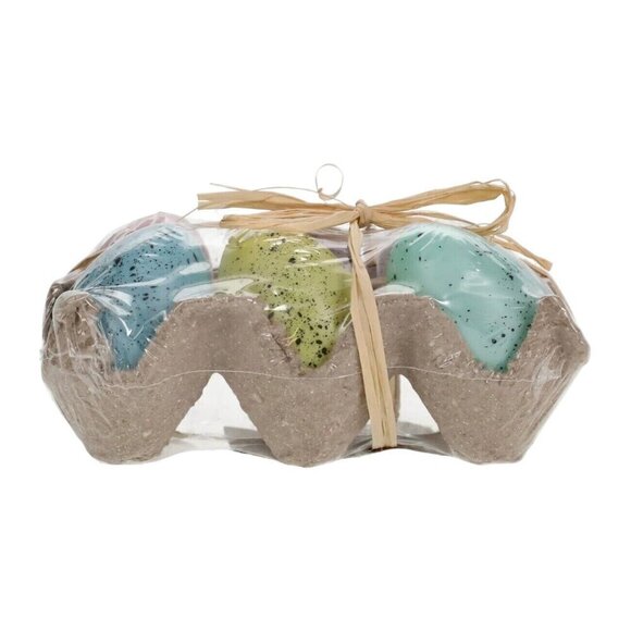 Farmhouse Speckled Eggs Crate Tiered Tray Decor Plastic Blue Pink Yellow Gift - Picture 6 of 11